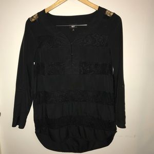 Black tunic blouse